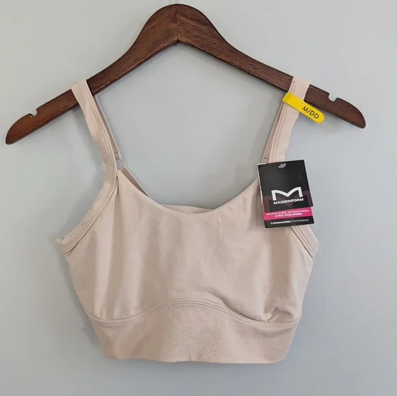 NEW Women's Maidenform Medium DD Bra Nude Seamless Scoopneck - Picture 1 of 4